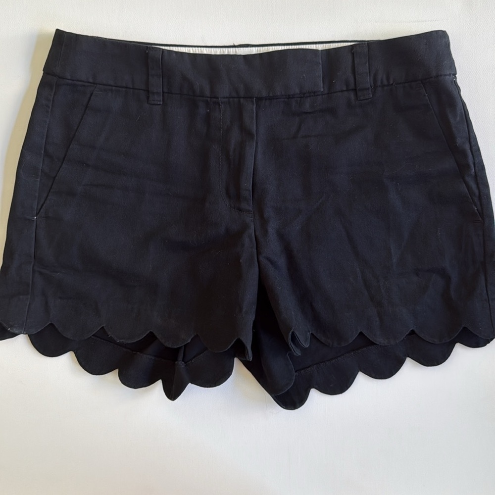 J. Crew scalloped black shorts 4
